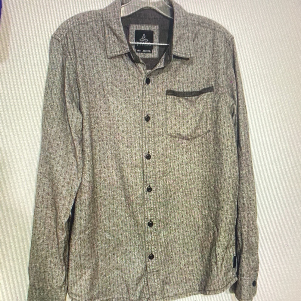 Men's Casual Button Down Shirt - Gray